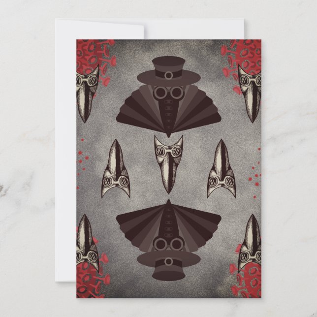 Virus-plagued Plague Doctor Invitation (Front)