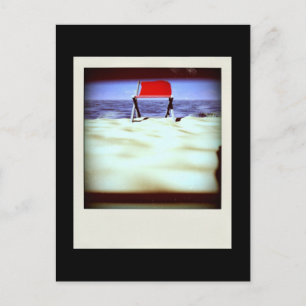 Vis-à-vis variation 3D Computer Art black postcard