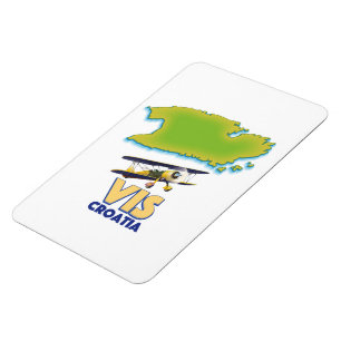 Vis Croatia map Magnet