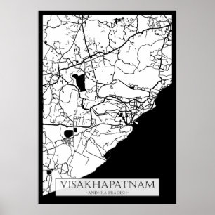 Visakhapatnam Andhra Pradesh Map Poster