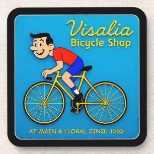 VISALIA BICYCLE SHOP. COASTER
