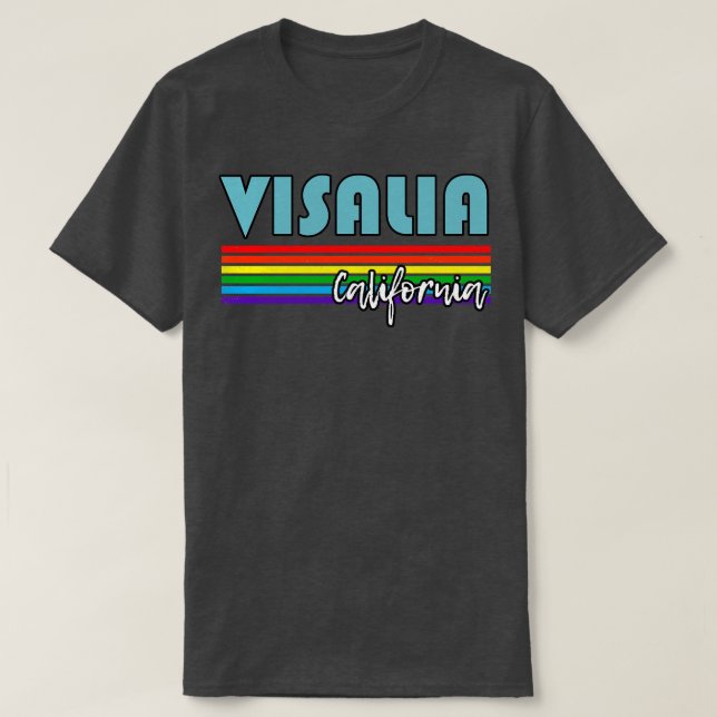 Visalia California Pride Visalia LGBT Gift LGBTQ S T-Shirt (Design Front)