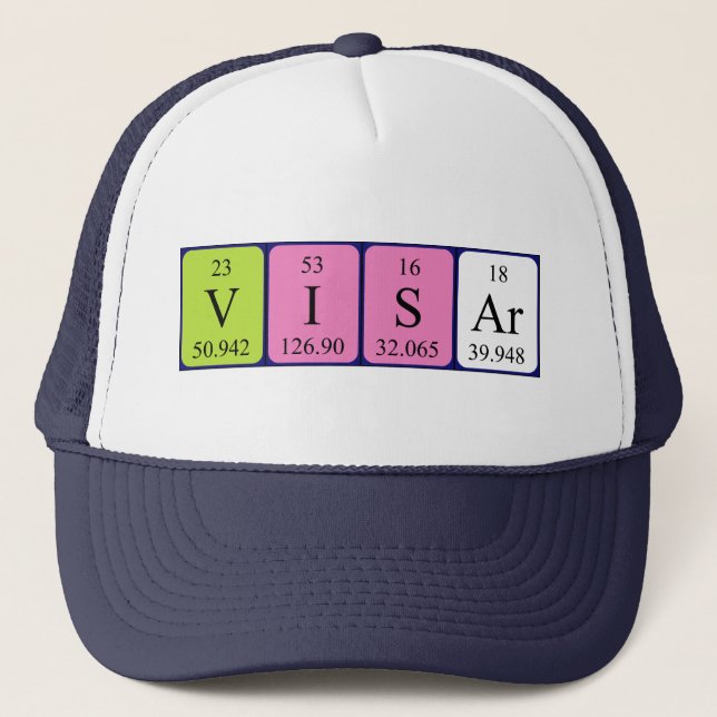 Visar periodic table name hat (Front)