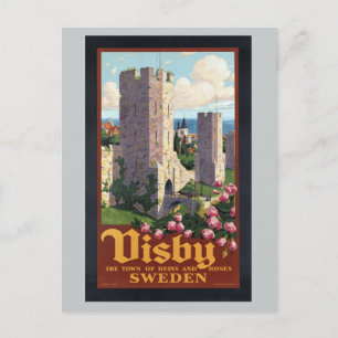 Visby Sweden - Vintage Travel Postcard