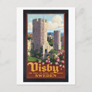 Visby Sweden - Vintage Travel Postcard