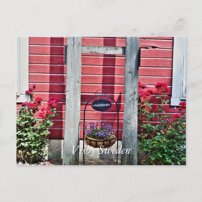 Visby Welcome sign, Postcard (Front)