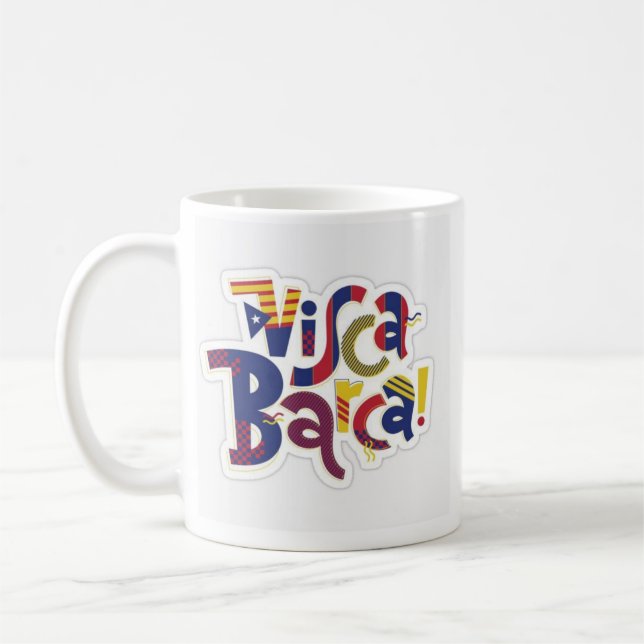 Visca Barça Coffee Mug  FC Barcelona Fan Gift (Left)