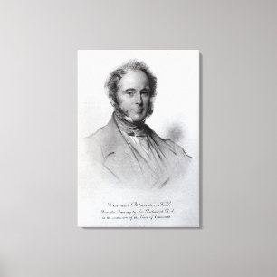 Viscount Palmerston, engraved by Emery Walker Canvas Print