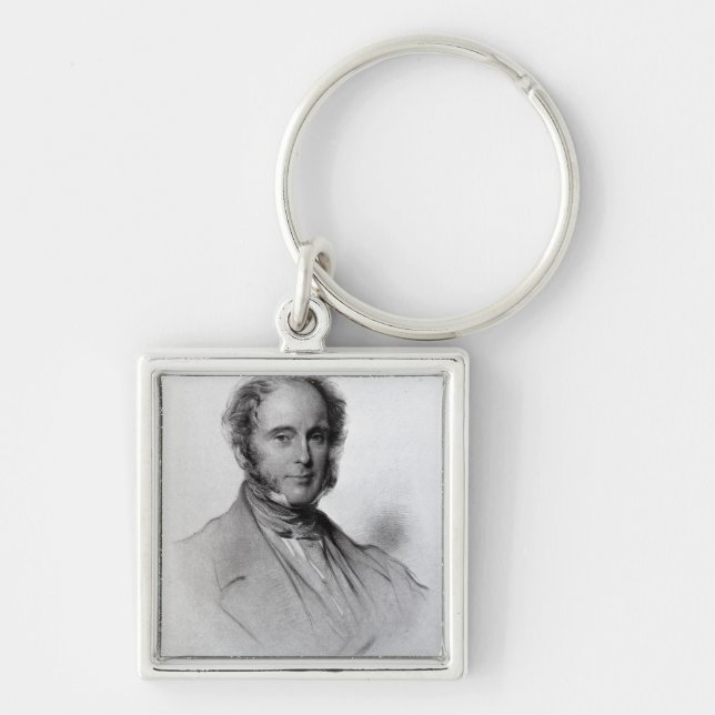 Viscount Palmerston, engraved by Emery Walker Key Ring (Front)