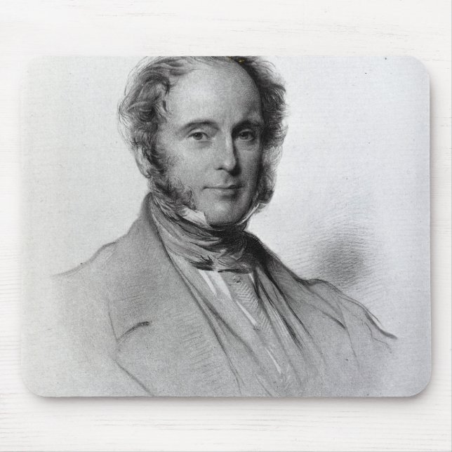 Viscount Palmerston, engraved by Emery Walker Mouse Pad (Front)