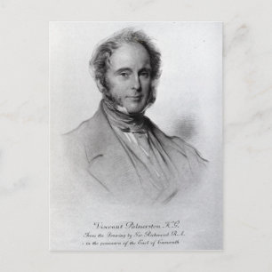 Viscount Palmerston, engraved by Emery Walker Postcard