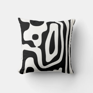 Vise Grip: Abstract Black and White Cushion