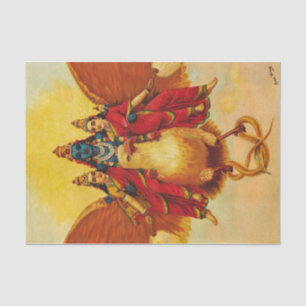 Vishnu, Garuda, Vahana by Raja Ravi Varma Tissue Paper