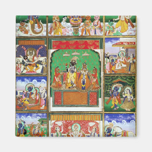 Vishnu in the centre of his ten avatars, Jaipur, R Magnet
