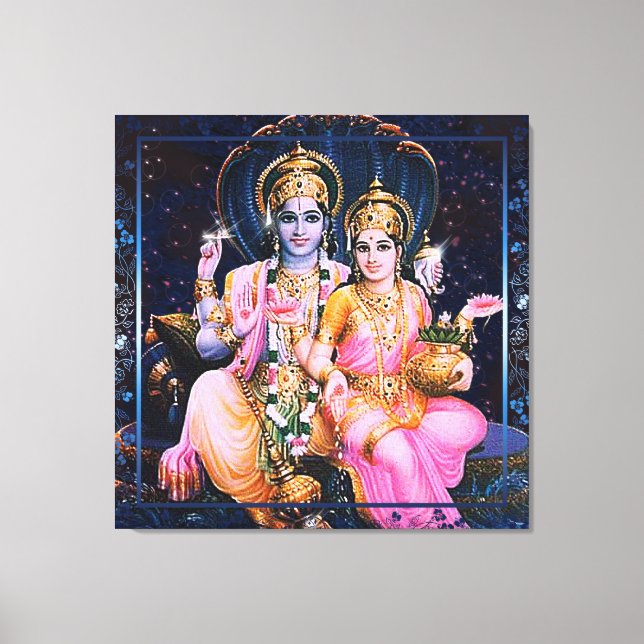 Vishnu & Lakshmi - Wrapped Canvas (Front)
