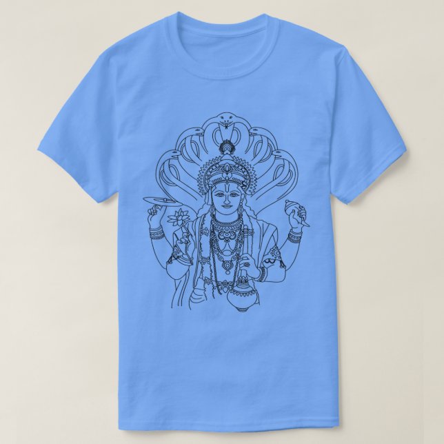 Vishnu  Vedic Hindu God Hinduism Graphic Tee  (Design Front)