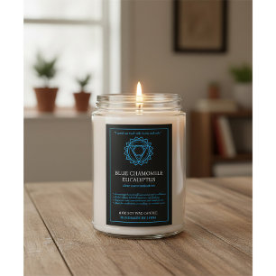 Vishuddha Throat Chakra Candle Label