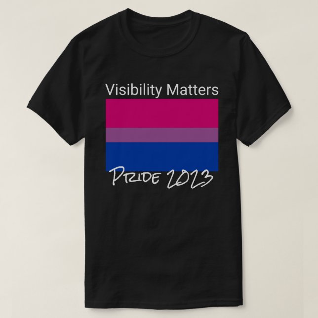 Visibility Matters, Bisexual Pride Flag, City T-Shirt (Design Front)