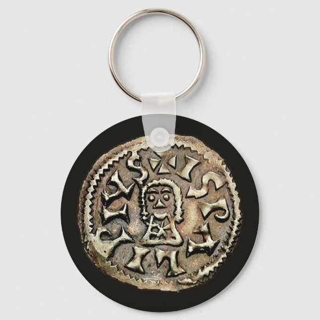 Visigoth Chindaswinth Gold Coin Reverse Key Ring (Front)
