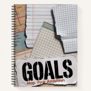 Vision Board Collage   Torn Paper & Stamp... Notebook