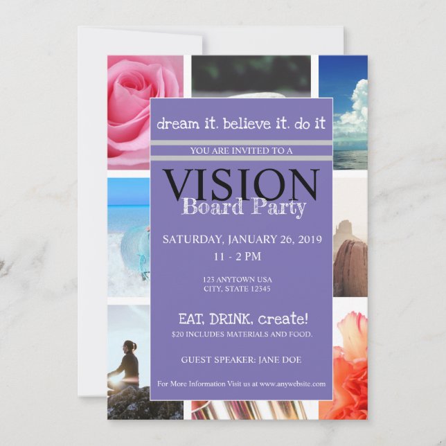 Vision Board Party Invitation (Front)