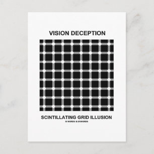 Vision Deception Scintillating Grid Illusion Postcard