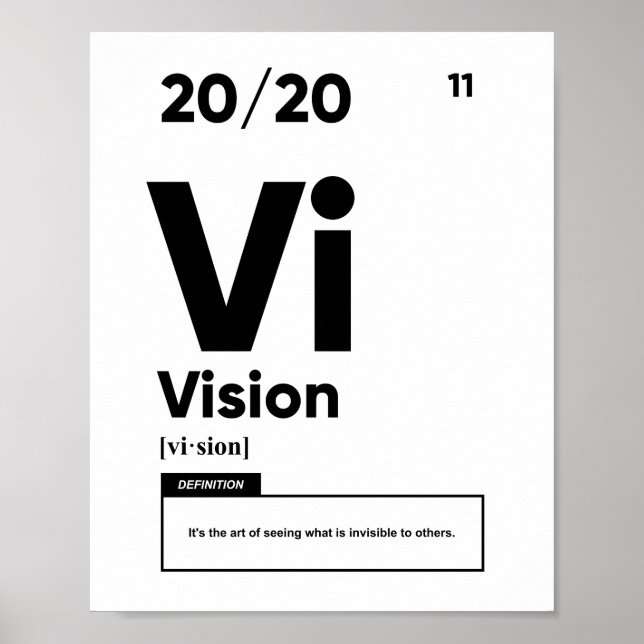 Vision Definition | Motivational Poster (Front)