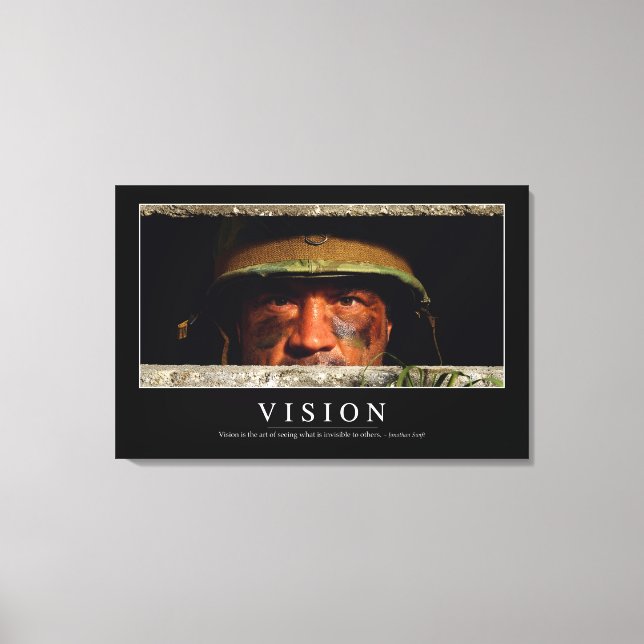 Vision: Inspirational Quote Canvas Print (Front)