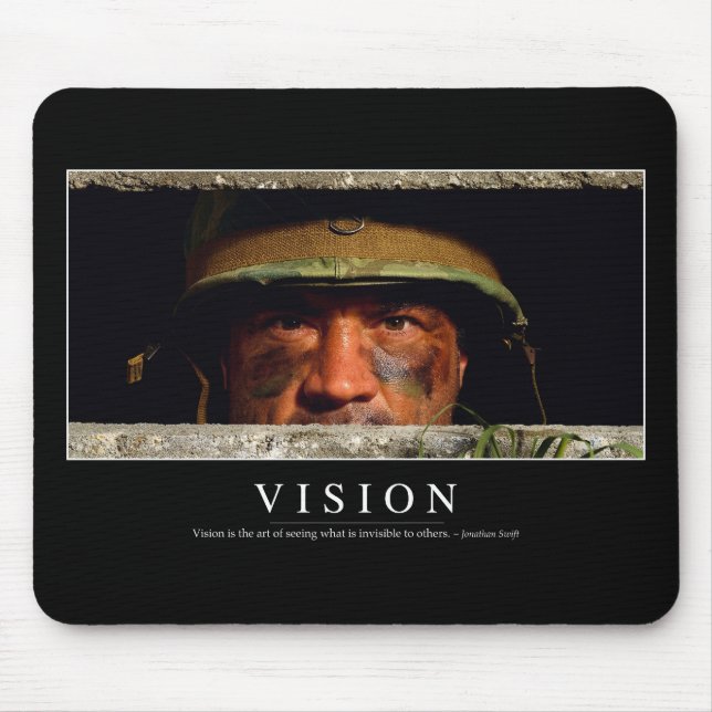 Vision: Inspirational Quote Mouse Pad (Front)