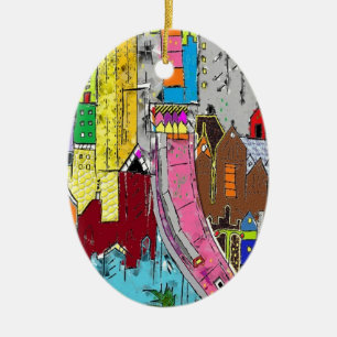 Vision Medellin Colombia Ceramic Tree Decoration