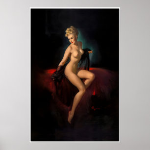 Vision of Beauty Vintage Style Elvgren Pin-Up Girl Poster