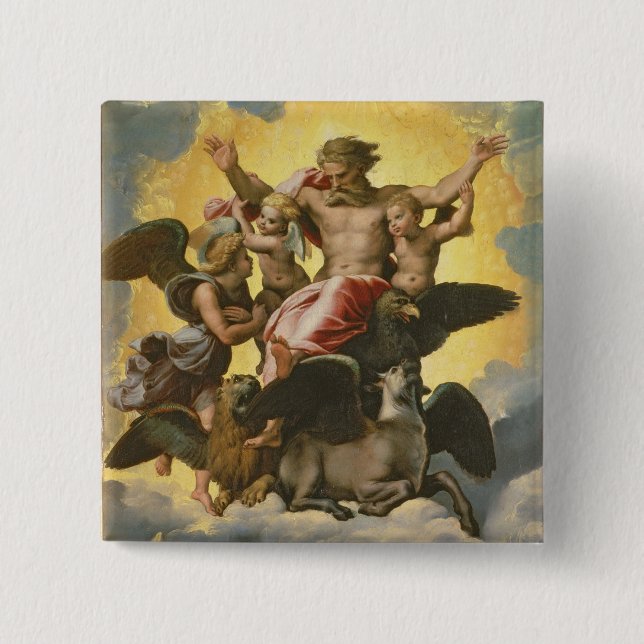 Vision of Ezekiel, c.1518 15 Cm Square Badge (Front)