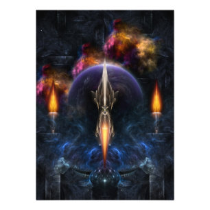 Vision Of Flight Fractal Art Photo Enlargement Print