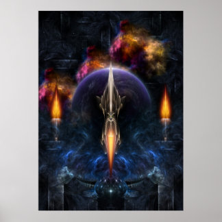Vision Of Flight Fractal Art Wall Poster