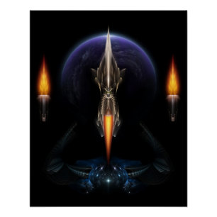 Vision Of Flight On Black Perfect Poster