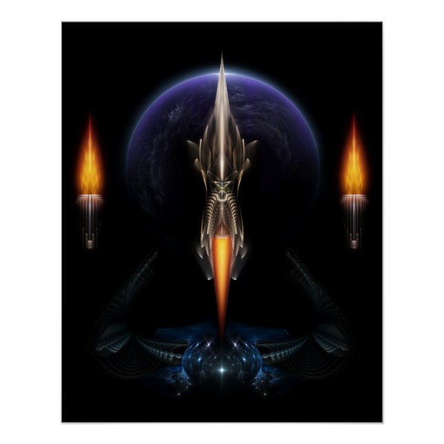 Vision Of Flight On Black Perfect Poster (Front)