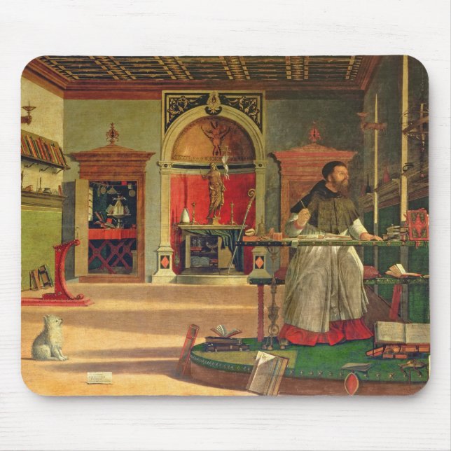 Vision of St. Augustine, 1502-08 (oil on canvas) ( Mouse Pad (Front)