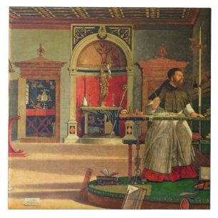 Vision of St. Augustine, 1502-08 (oil on canvas) ( Tile