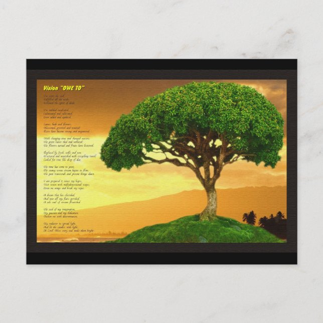 Vision “OWE TO” Postcard (Front)