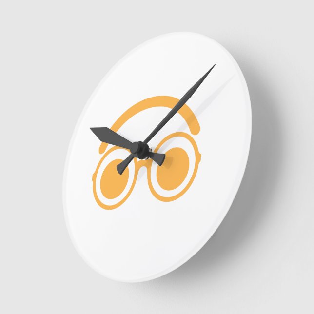 Visionary Amber Goggles Round Clock (Angle)