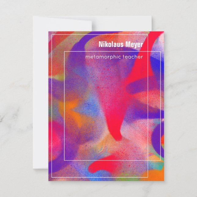 Visionary Art Teacher Oversized Business Card (Front)