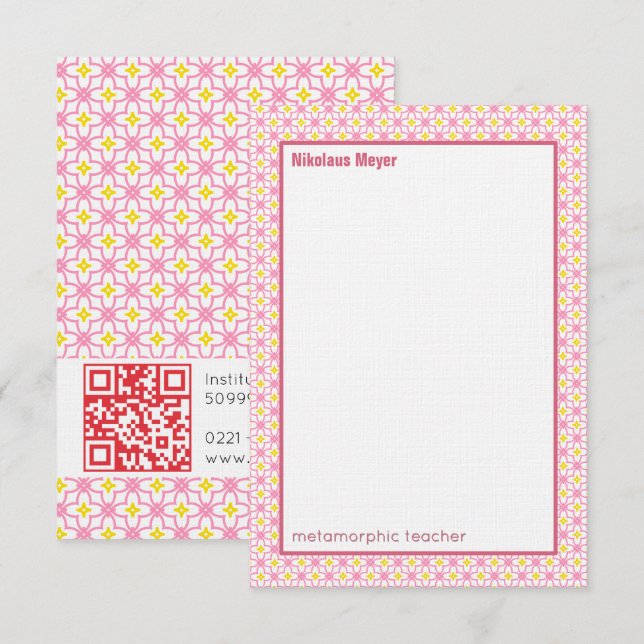 Visionary Art Teacher Oversized Business Card (Front/Back)