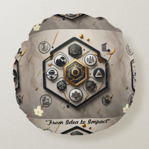 "Visionary Creative Designs" Round Cushion