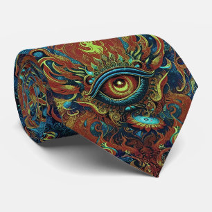 Visionary Flaming Eye Spiritual Art Neck Tie