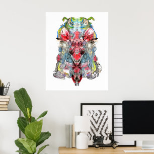 Visionary Surreal Artwork Symmetrical Fantasy Poster
