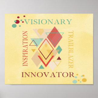 Visionary Trailblazer Innovator Inspiration Poster