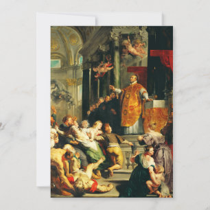 Visions of Ignatius by Peter Paul Rubens Holiday Card