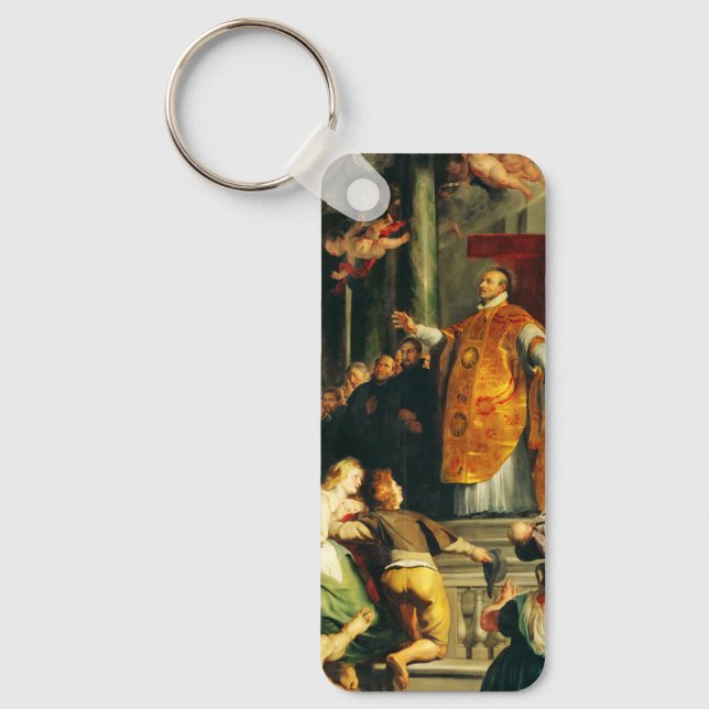 Visions of Ignatius by Peter Paul Rubens Key Ring (Front)