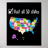 Visit All 50 States Gift Usa Bucket List
