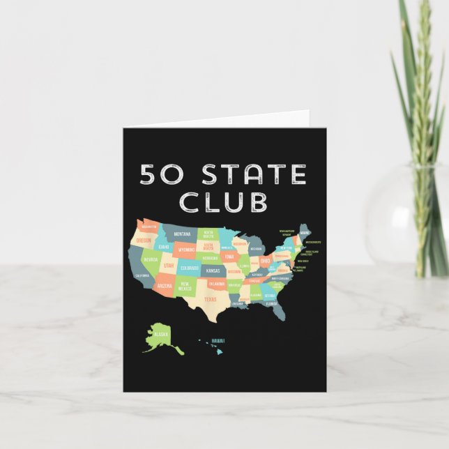 Visit All 50 States Shirt  Card (Front)